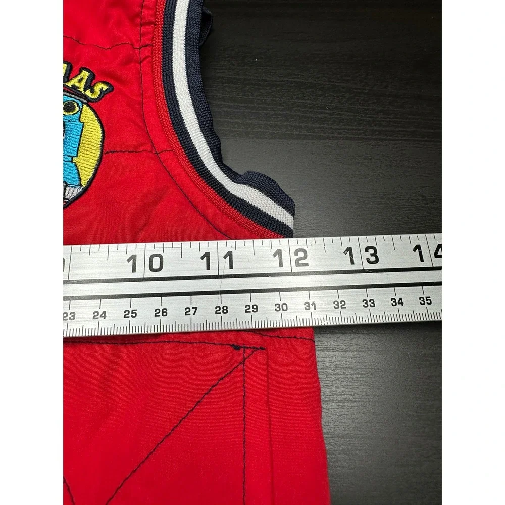 Thomas & Friends Zip Front Red Vest Kids sz 18 Months Vintage Y2K Quilted Retro